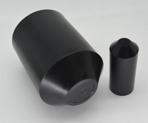 RoHS สีดํา กันความร้อนหดสายหมวก 10mm ถึง 160mm