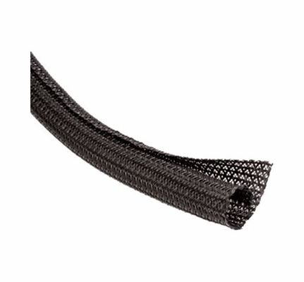 ROHS UL Self Wrapping Sleeve PET Braided Sleeve สําหรับการป้องกันสายไฟฟ้า